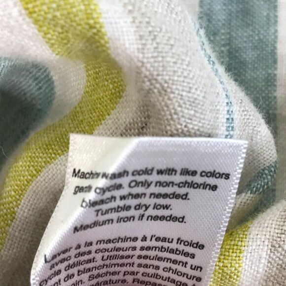 Coldwater Creek Striped 100% Linen Top Women's Petite Medium Casual Summer Woven - Picture 11 of 11